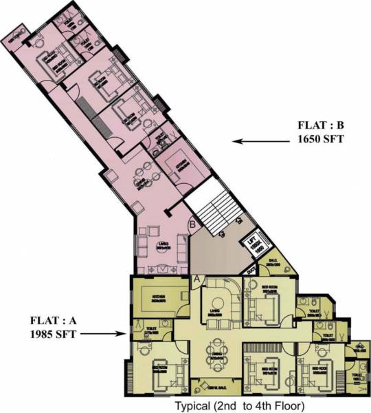  galaxy Galaxy Cluster Plan from 2nd to 4th Floor