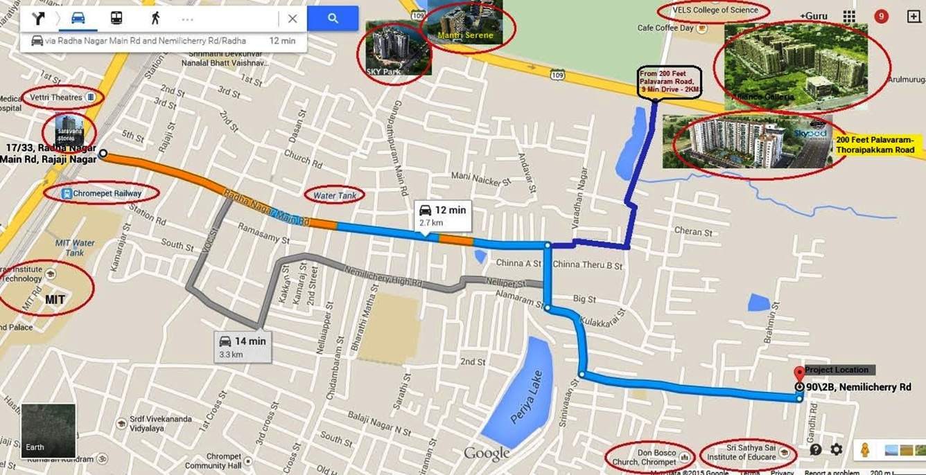  megha enclave Location Plan