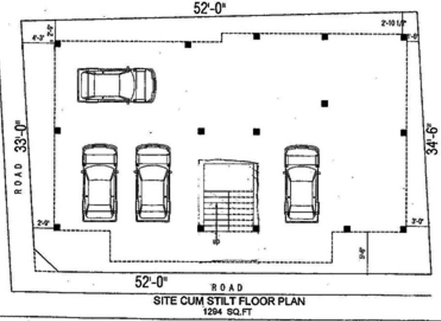 nithin property developers gokulam and ishwaryam Block  A Cluster Plan for Stilt Floor