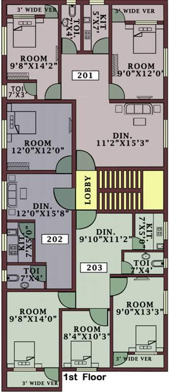 parivar enclave renovia Renovia Cluster Plan for 1st Floor