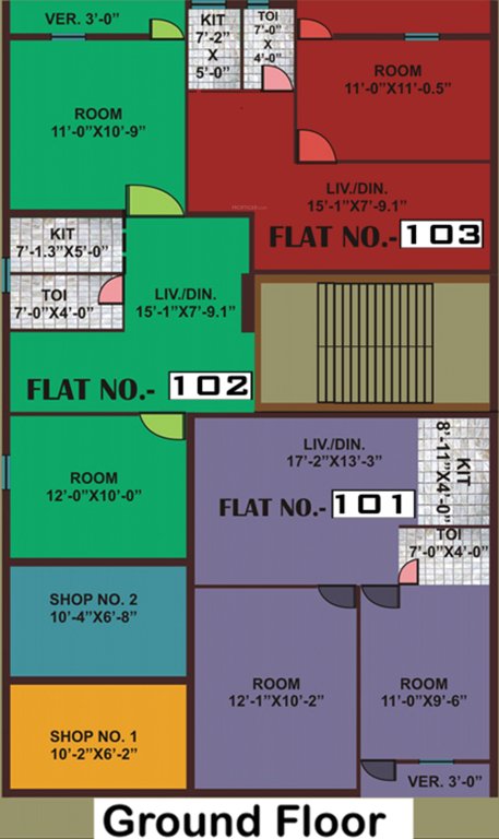 parivar enclave renest Renest Cluster Plan for Ground Floor