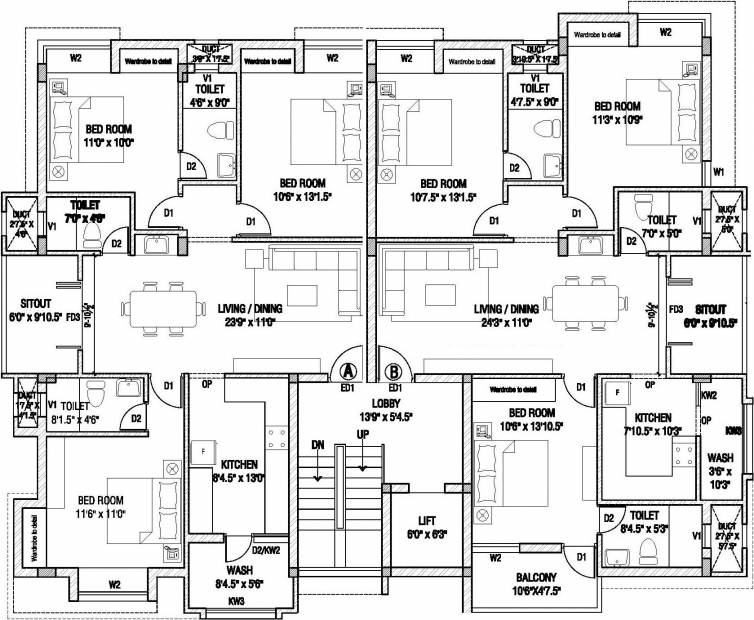 Images for Cluster Plan of KAECEE Premium Apartments