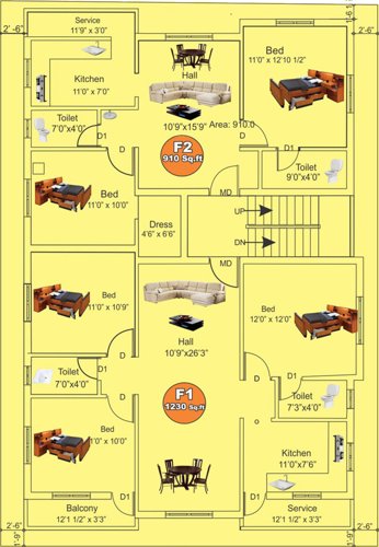 sathyam-property srivari Srivari Cluster Plan for 1st Floor