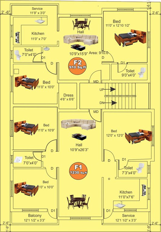 sathyam property srivari Srivari Cluster Plan for 1st Floor