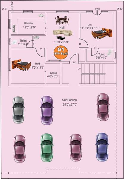 sathyam-property srivari Srivari Cluster Plan ground floor