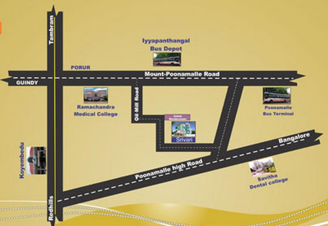 sathyam property srivari Location Plan