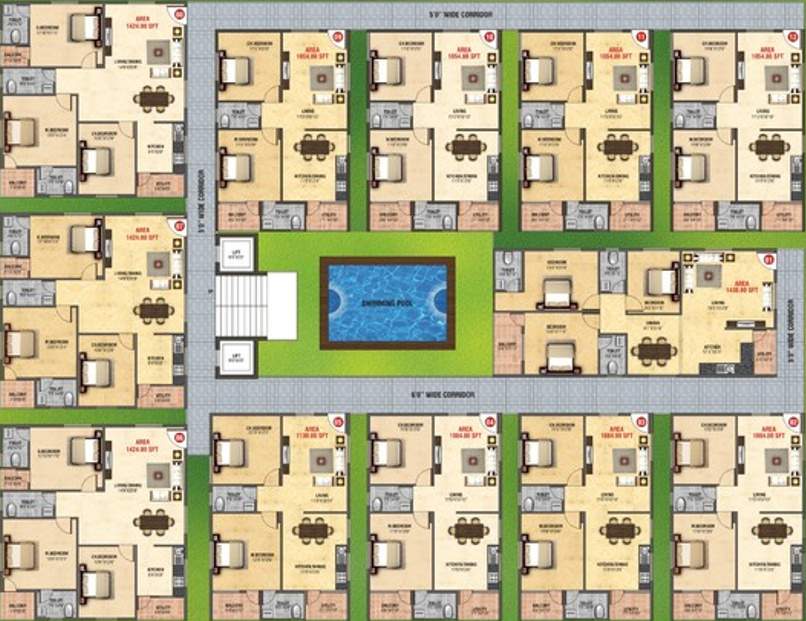 sarovar Images for Cluster Plan of NSR Sarovar