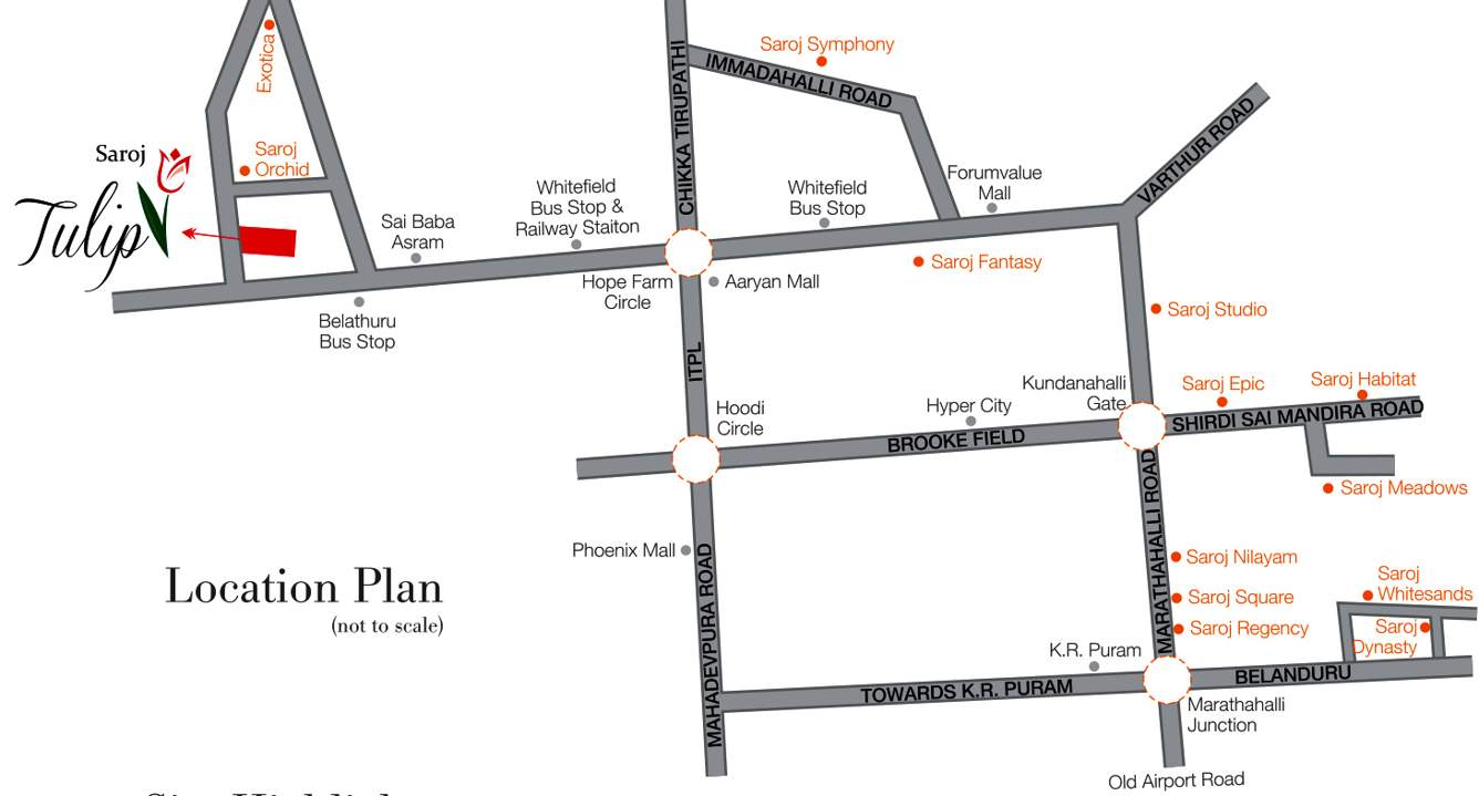  tulip Images for Location Plan of Saroj Tulip