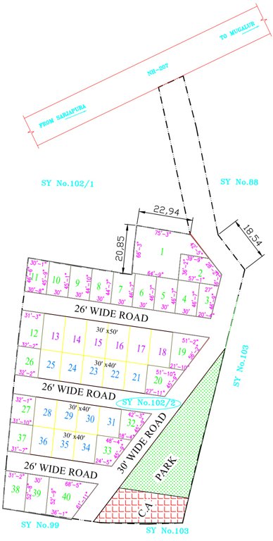 Images for Layout Plan of Dhio Build Tech Properties Blossom Winds