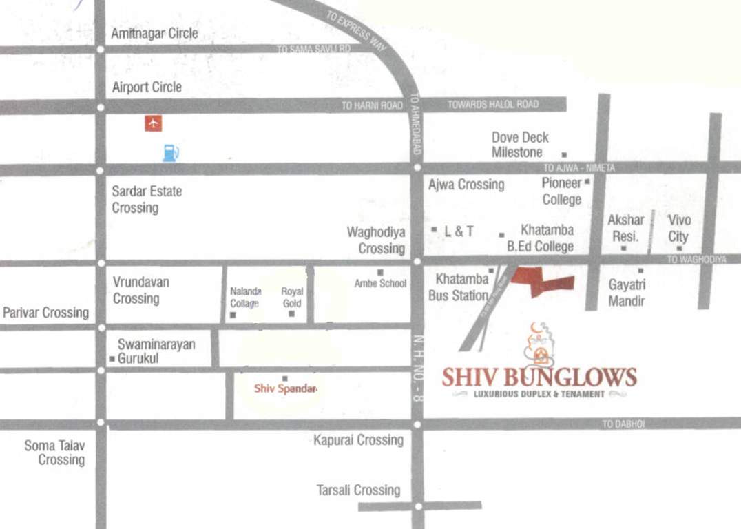  bunglows Images for Location Plan of Shiv Bunglows