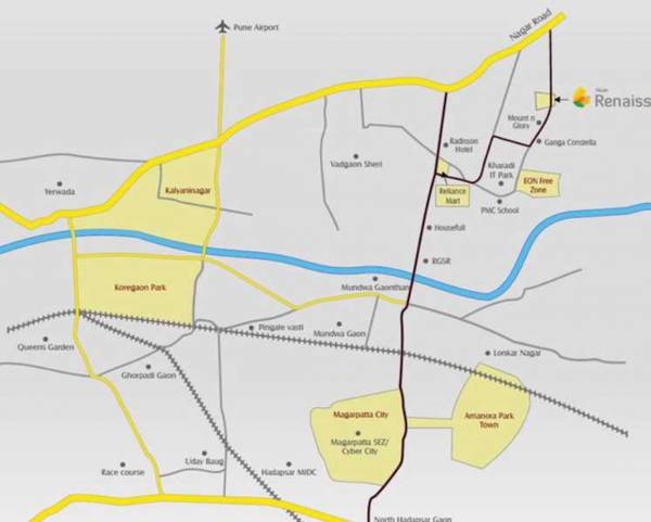  renaissant-kharadi Location Plan