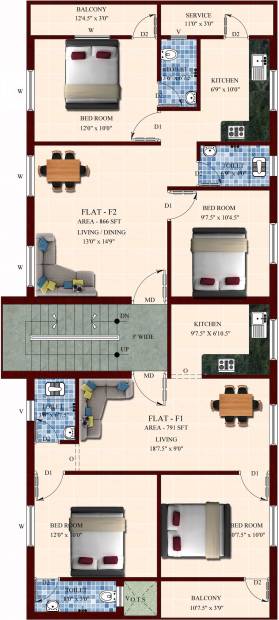 Images for Cluster Plan of Amudha Cottage