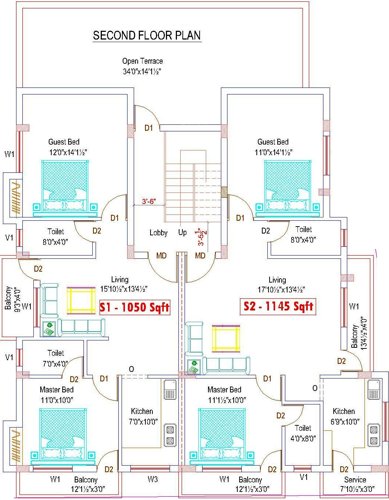Images for Cluster Plan of Adan Lake View Apartment