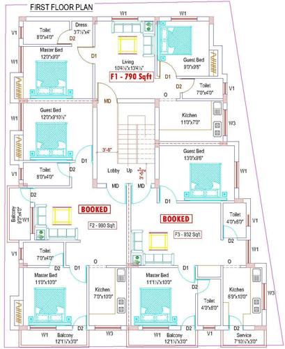 Images for Cluster Plan of Adan Lake View Apartment