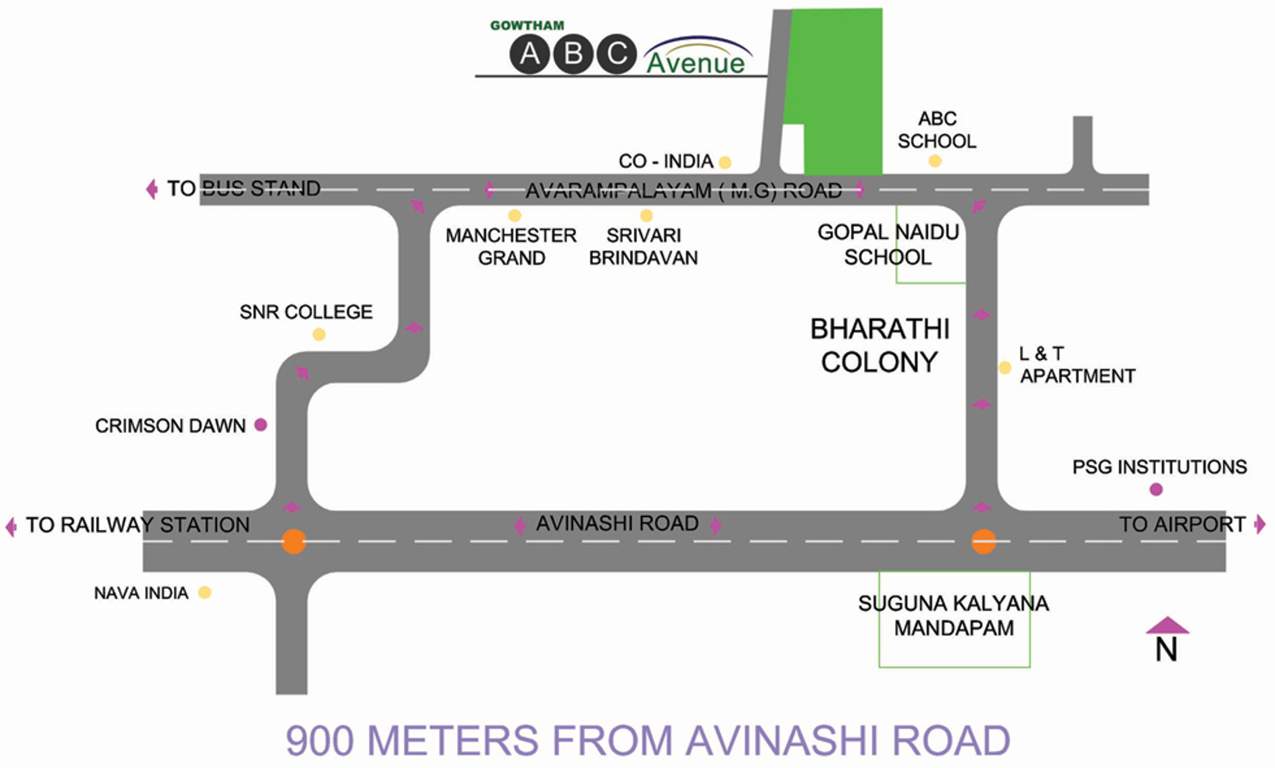 abc avenue Images for Location Plan of Gowtham Housing ABC Avenue