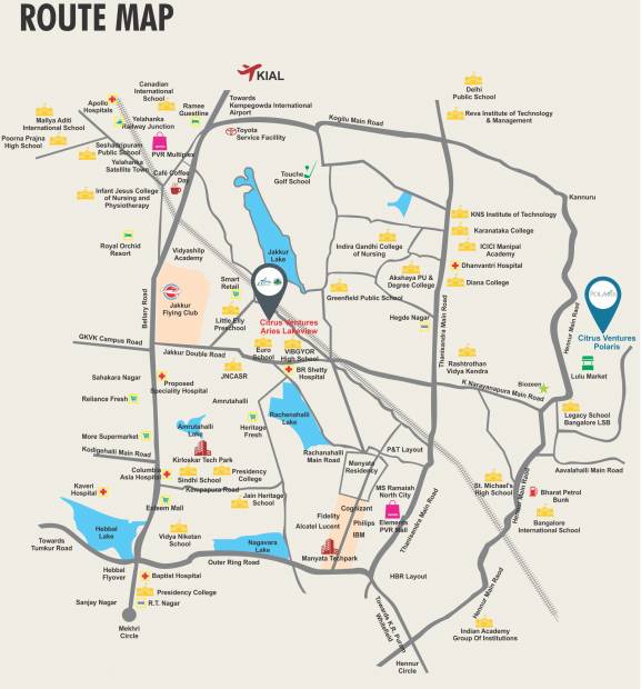 Image of Location Map of Citrus Ventures Polaris Kuvempu Layout on ...