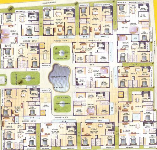  thirumala-lotus Thirumala Lotus Cluster Plan from 1st to 4th Floor