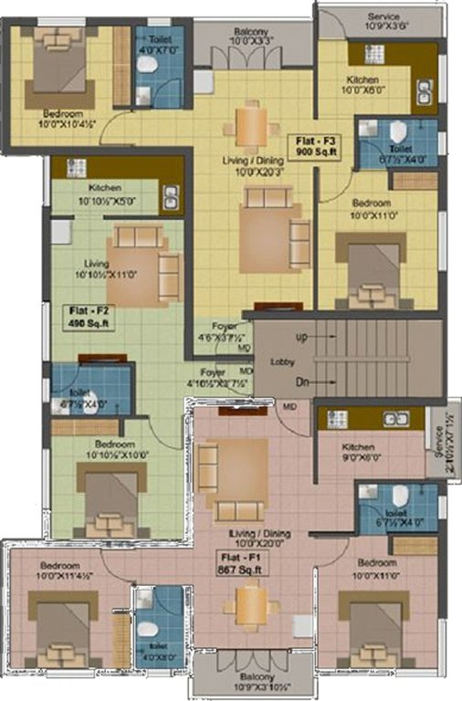 Images for Cluster Plan of Maanasri Anusri Flats