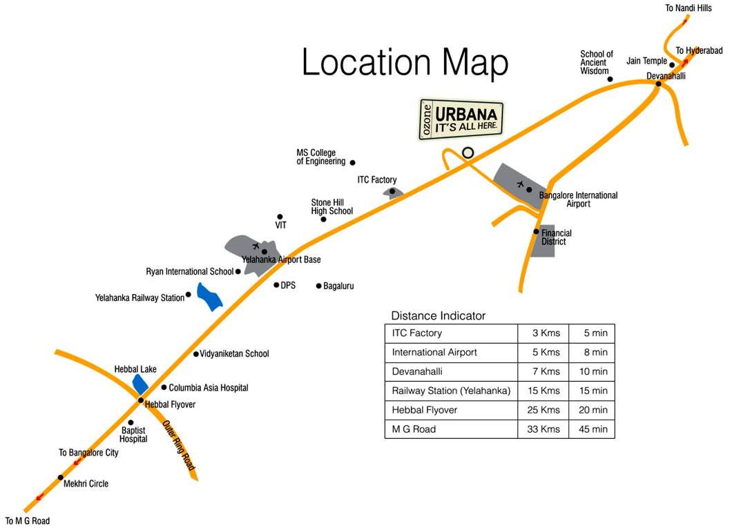 urbana aura Images for Location Plan of Ozone Urbana Aura