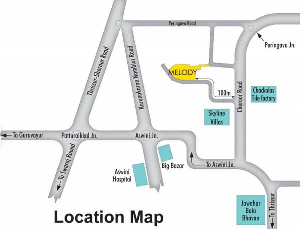 capital-group-thrissur melody Location Plan
