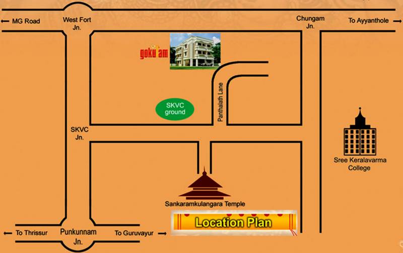 group-four-developers gokulam Location Plan