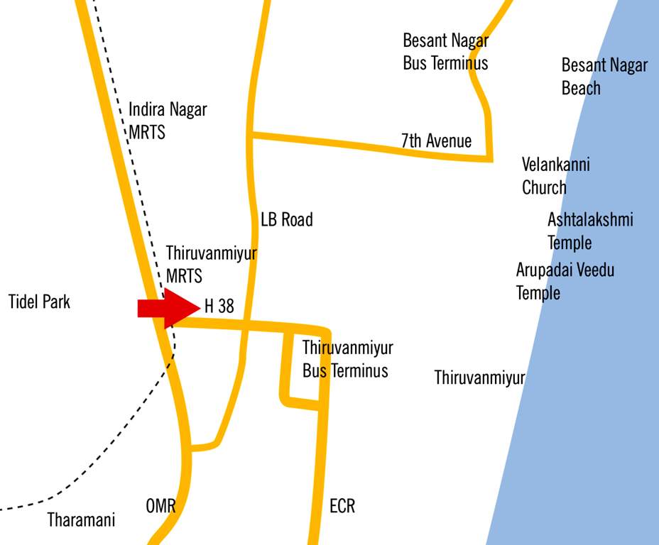  thiruvanmyur h38 Images for Location Plan of Kgeyes Thiruvanmyur H38