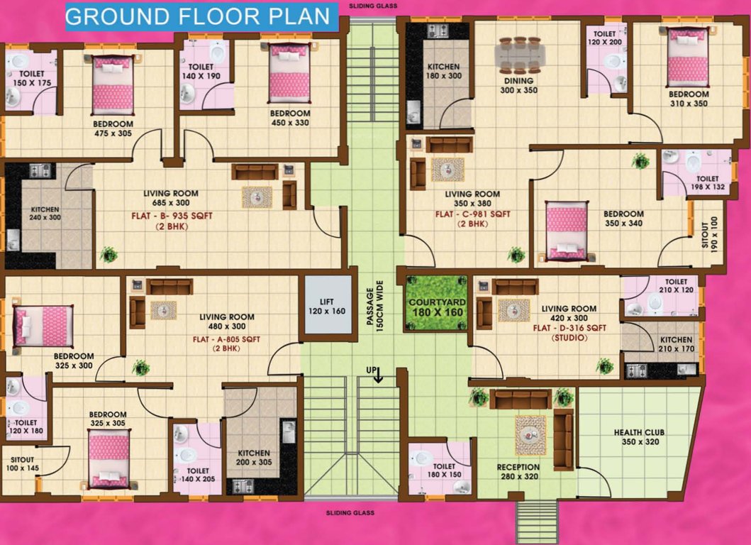 Images for Cluster Plan of New Line Builders And Developers Rose Apartments