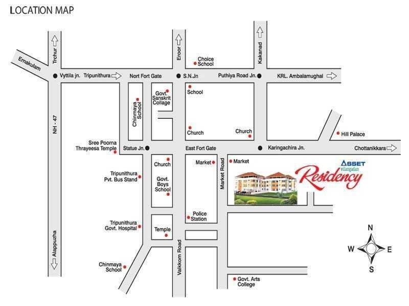 vilangadan residency Location Plan