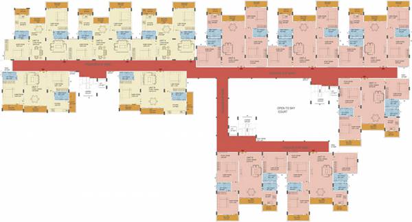 nu-tech-prasiddhi-consotrium commanders-pinnacle Commanders Pinnacle Cluster Plan from 1st to 7th Floor