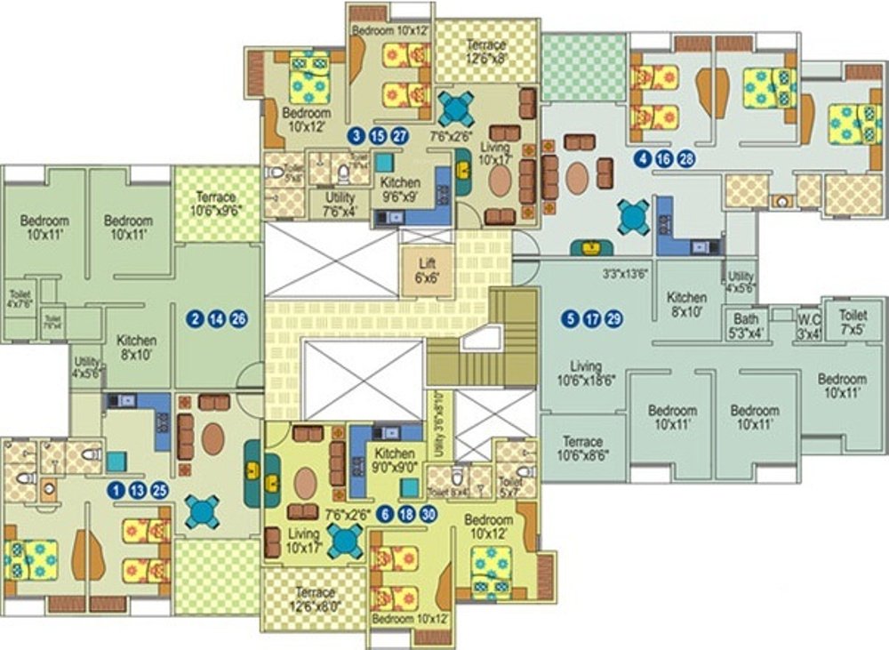 high class builders pvt ltd. high class residency Cluster Plan