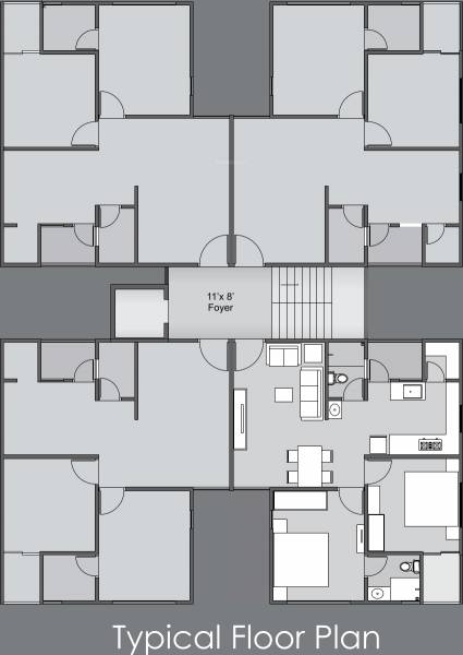  sangath-life Tower 1 Cluster Plan