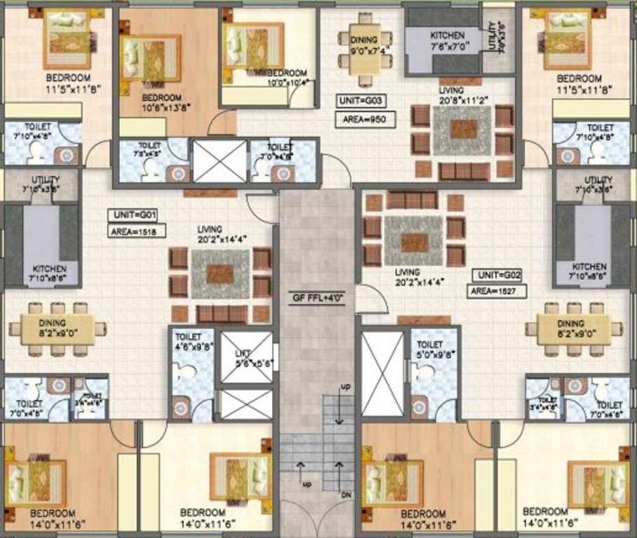 altair group grand view Grand View Cluster Plan for Ground Floor