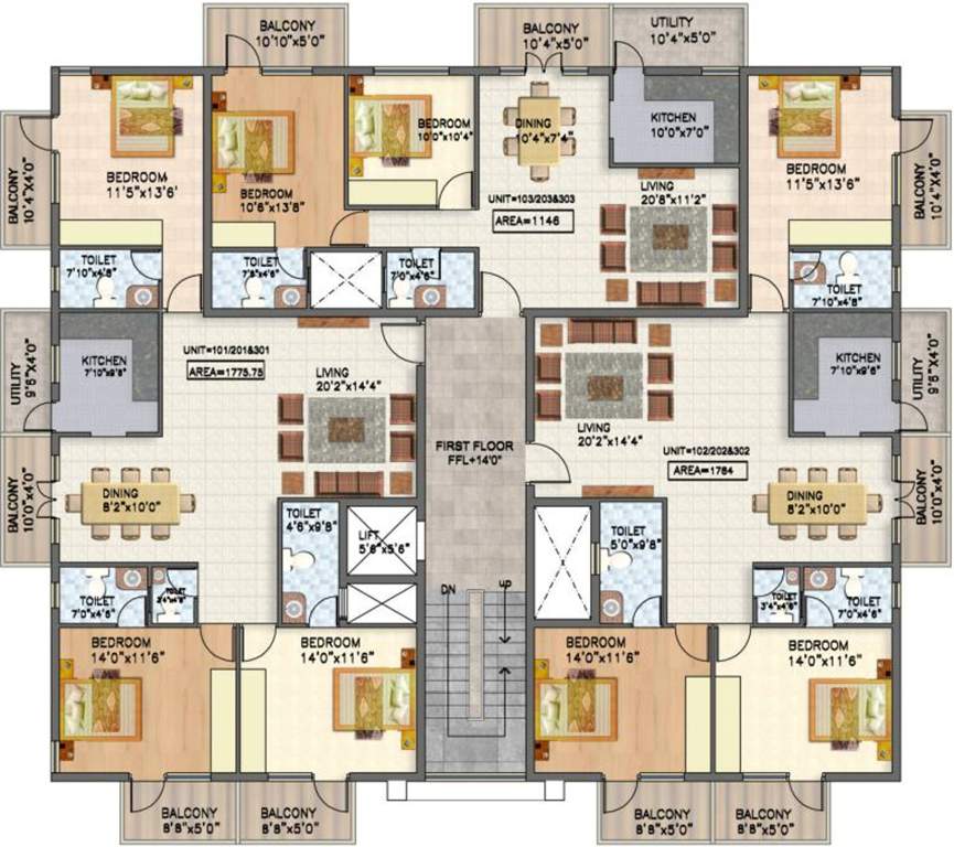 altair group grand view Grand View Cluster Plan from 1st to 3rd Floor