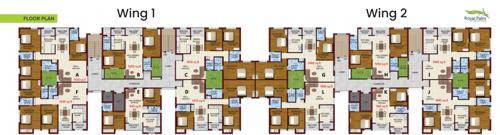 Tower A Cluster Plan Wing A And Wing B For Typical Floor Plan royal-palm-block-2 Tower A Cluster Plan Wing A And Wing B For Typical Floor Plan