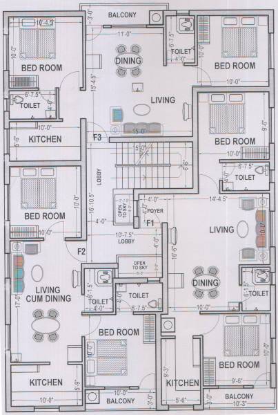 Images for Cluster Plan of Vigneshwara Flats