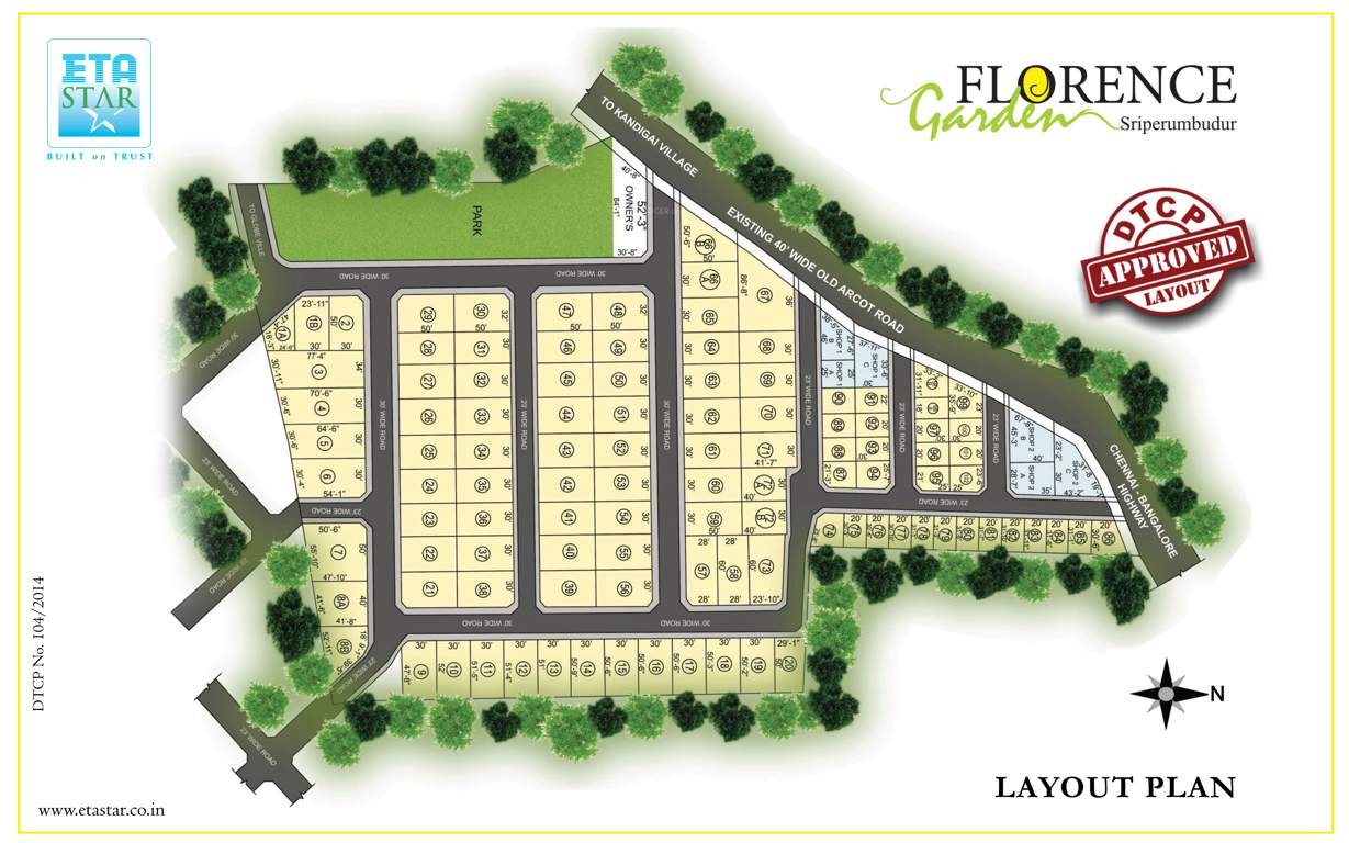  eta florence garden premium villa plots adjacent to globevill township Layout Plan