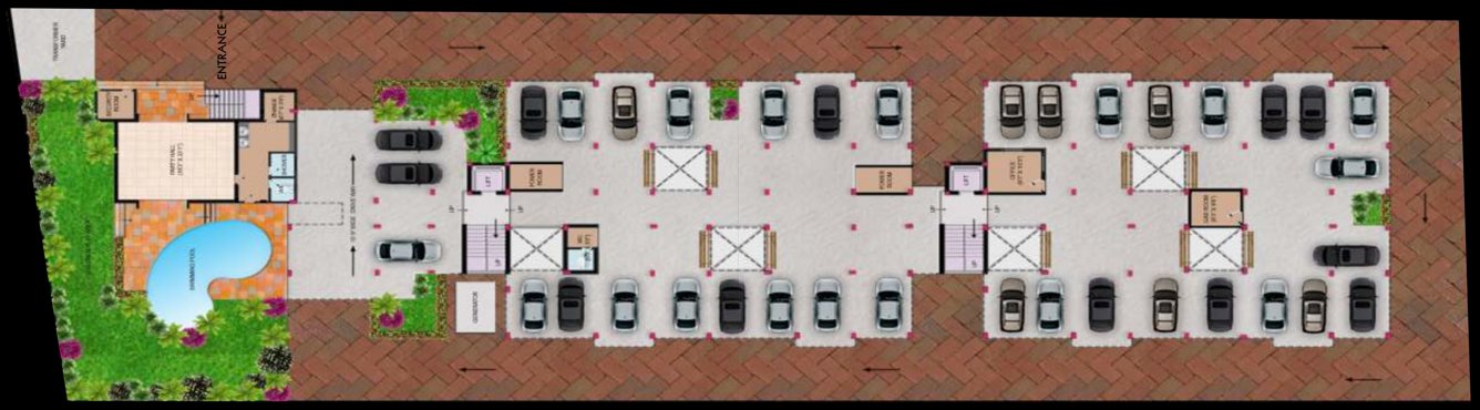  bella casa Bella Casa Cluster Plan for ground Floor