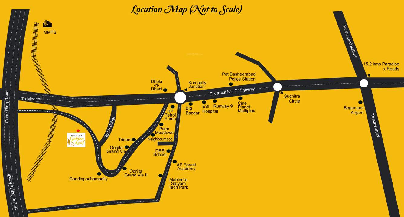  golden leaf Images for Location Plan of Oorjita Builders Golden Leaf