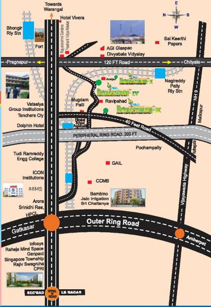 Images for Location Plan of Sai Nikita Estates Pvt Ltd Brundavanam IV