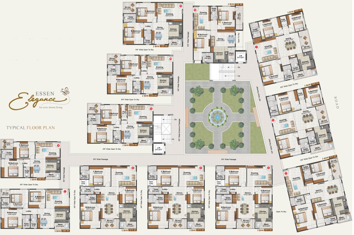  elegance Images for Cluster Plan of Essen Elegance