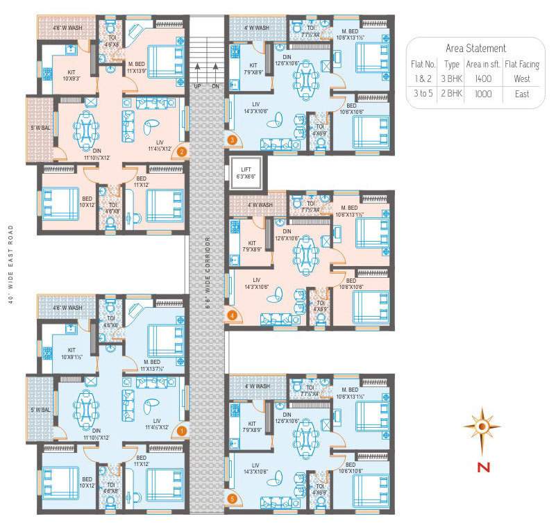 br constructions hemadurga signature Hemadurga Signature Cluster Plan from 1st to 5th Floor