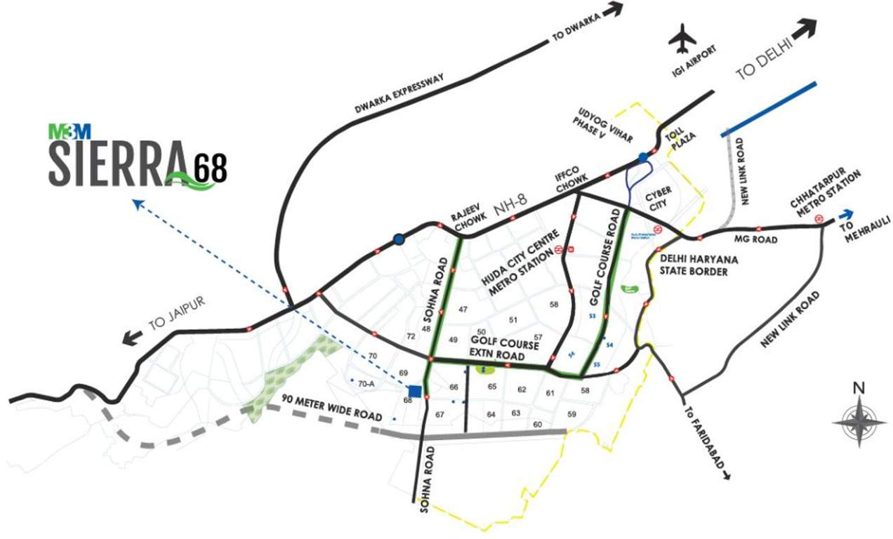  sierra 68 Images for Location Plan of M3M Sierra 68