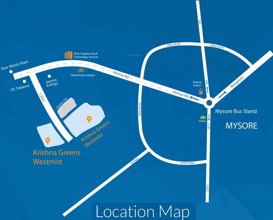 Images for Location Plan of M And M Bangalore Krishna Greens Westmist