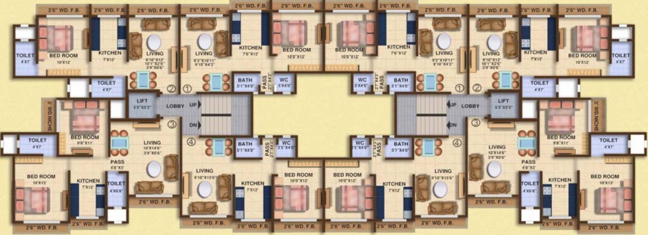 Images for Cluster Plan of Shreedham Group Millenium