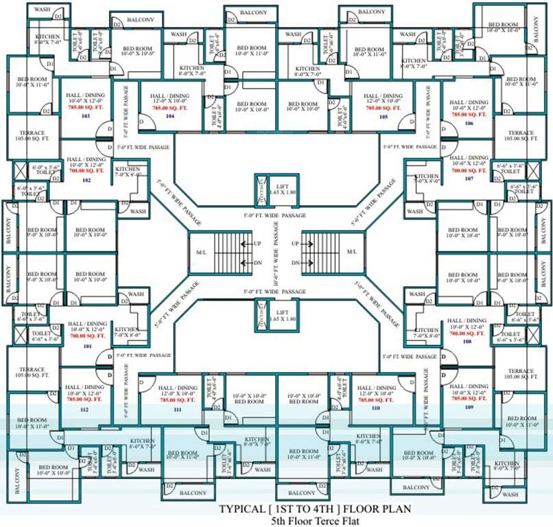 Images for Cluster Plan of Neel Neel Vihar Apartment