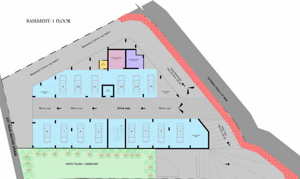 Bliss Cluster Plan For 1st Basement Floor providence-builders-and-developers bliss Bliss Cluster Plan For 1st Basement Floor