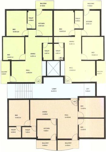 Cascia Victoria Cluster Plan from Ground to 3rd Floor adith-constructions cascia-victoria Cascia Victoria Cluster Plan from Ground to 3rd Floor