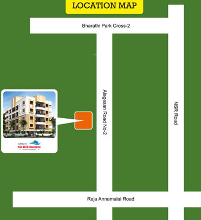m r adithya developers sri icr enclave Location Plan