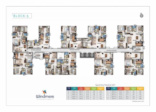 Block 5 Cluster Plan for Typical Floor windflower Block 5 Cluster Plan for Typical Floor