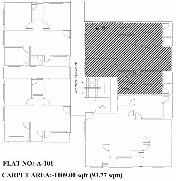 Wing A Cluster Plan for 1st Floor sharanya-enclave Wing A Cluster Plan for 1st Floor